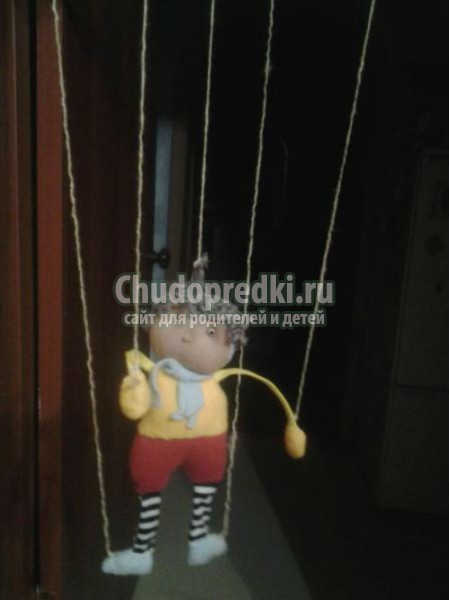 текстильные игрушки. Марионетка-гномик