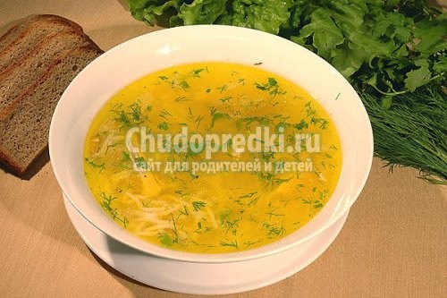 Легкий суп из курицы