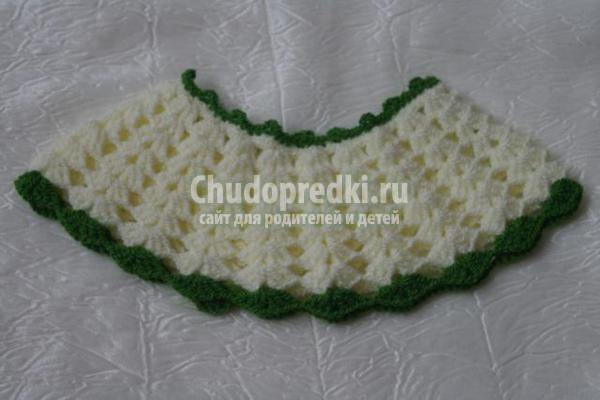 вязание крючком ажурного белого платья