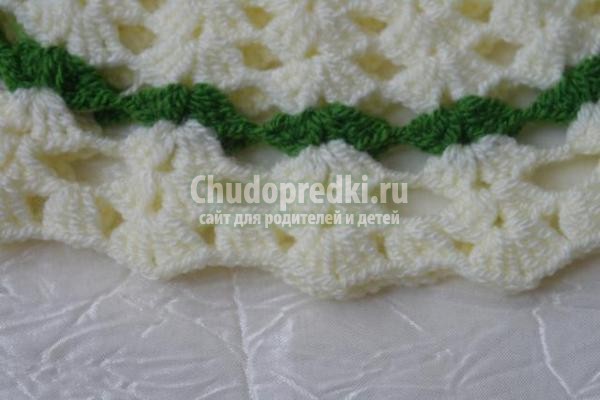 вязание крючком ажурного белого платья