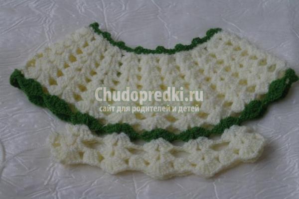 вязание крючком ажурного белого платья
