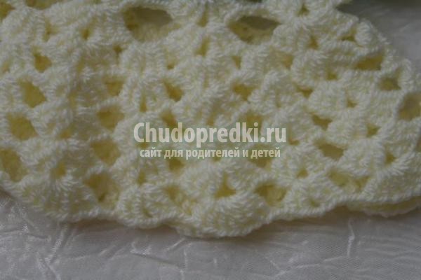 вязание крючком ажурного белого платья