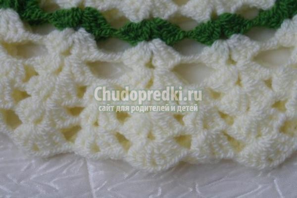 вязание крючком ажурного белого платья