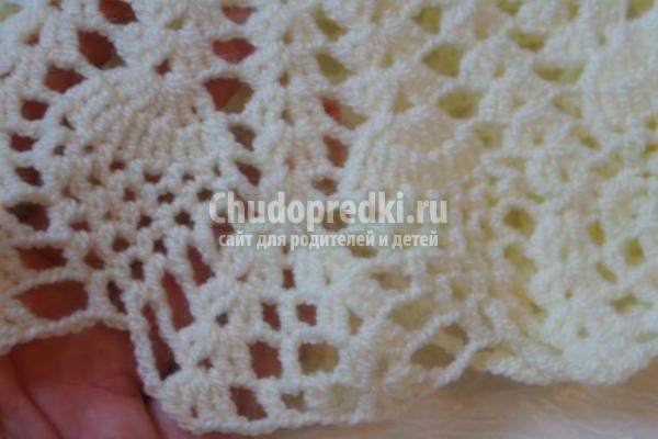 вязание крючком ажурного белого платья