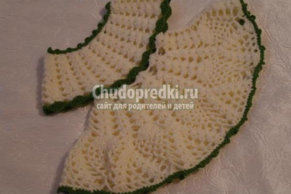 вязание крючком ажурного белого платья