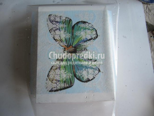 винтажный короб в технике декупаж