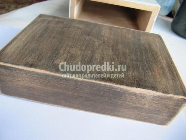 винтажный короб в технике декупаж
