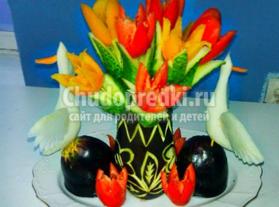Поделки из овощей и фруктов