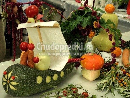 Поделки из кабачков. Поделки из кабачков.