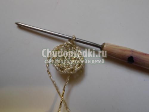 Ажурный колокольчик крючком