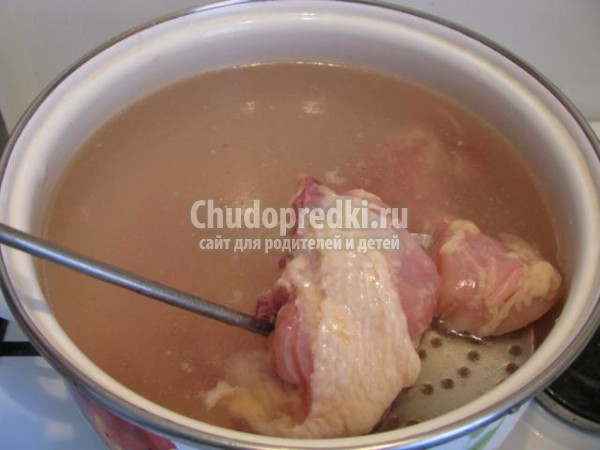 свекольный борщ с курицей