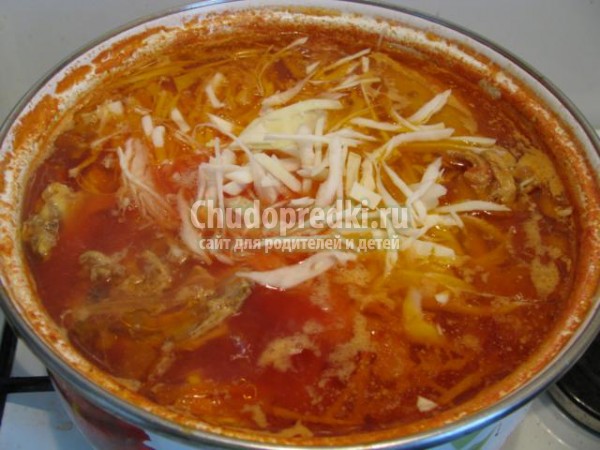 свекольный борщ с курицей