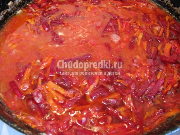 свекольный борщ с курицей