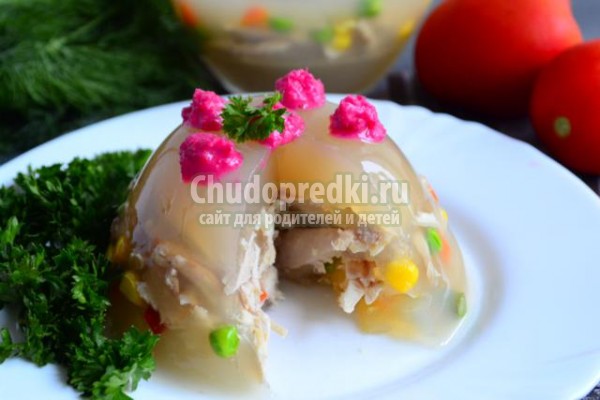 заливное из курицы к Новому году