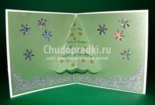 Новогодние открытки своими руками