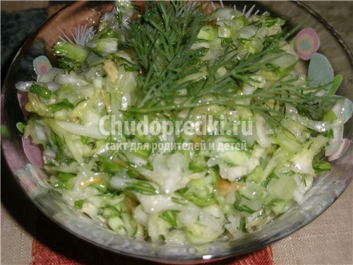 Салат из капусты с уксусом