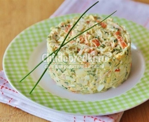 Крабовый салат с огурцом