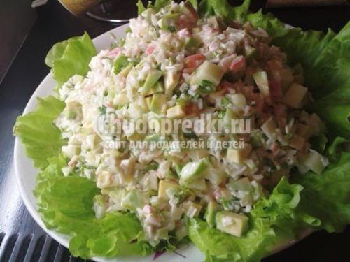 Крабовый салат с огурцом