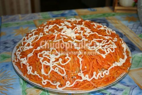 Салат с корейской морковкой