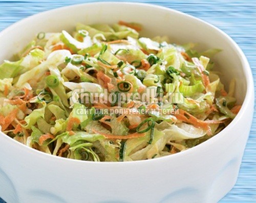 Салат из свежей капусты и моркови