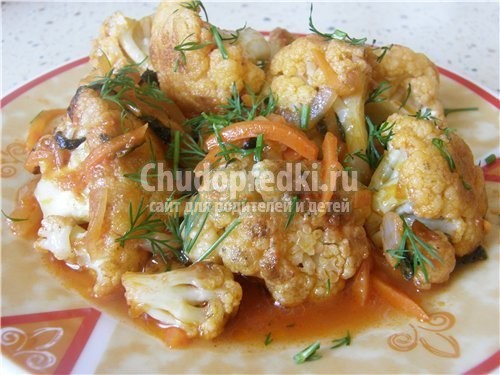 Цветная капуста с курицей