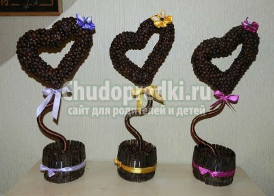 Кофейное сердце своими руками