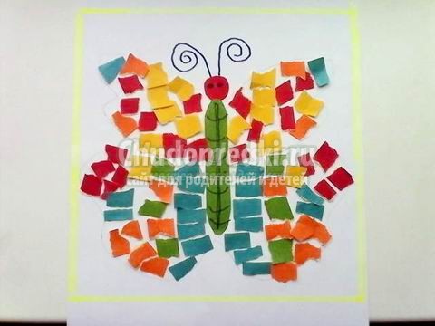 Аппликация из бумаги