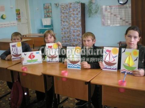 Аппликация из бумаги