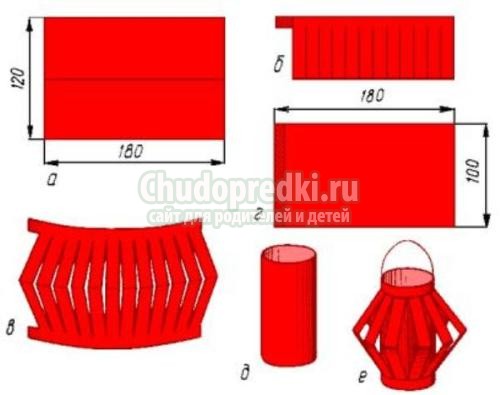 Как сделать из бумаги фонарик