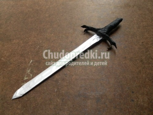 Как сделать из бумаги меч