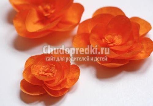 Как сделать гофрированные цветы