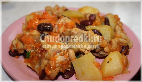 Курица с картошкой в мультиварке