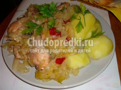 Курица с капустой. Лучшие рецепты