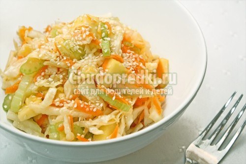 Салат из капусты с уксусом