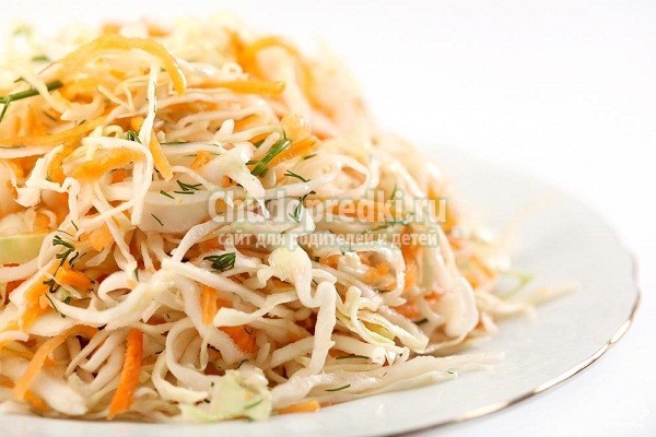 Салат из капусты с морковью