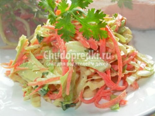Салат из капусты с морковью