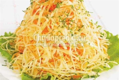 Салат из капусты с морковью