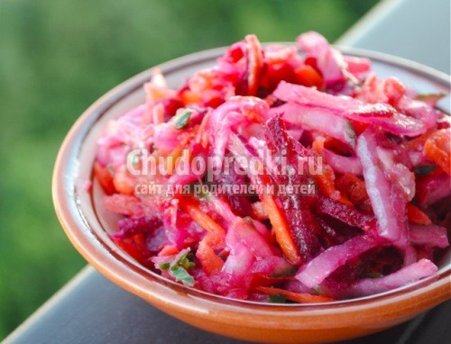 Салат из свеклы и моркови