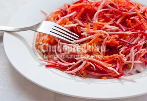 Салат из свеклы и моркови