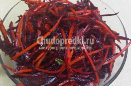Салат из свеклы и моркови