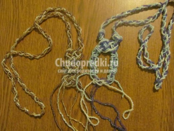 украшения из бисера в технике макраме