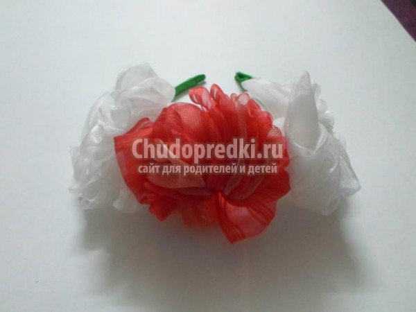 ободок для волос из капроновых лент. Цветочный Хоровод