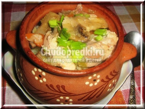 Картошка тушеная с курицей