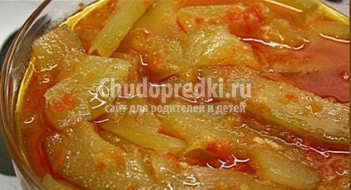 Тещин язык из кабачков