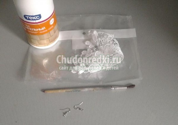 серьги из кружева своими руками