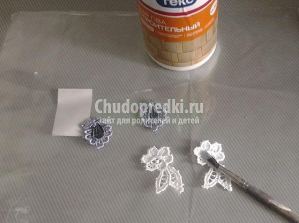 серьги из кружева своими руками