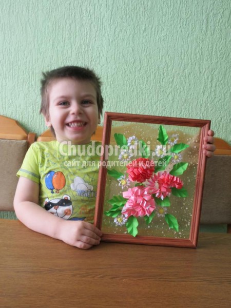 панно из бумаги своими руками. Розы