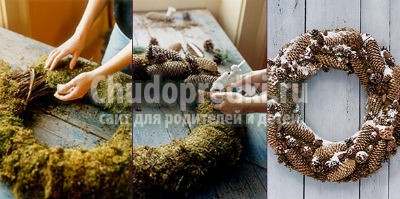 Шишки: поделки на Новый год. Идеи и фото