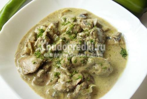 Куриная печень в мультиварке