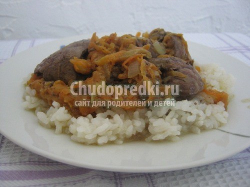 Куриная печень в мультиварке
